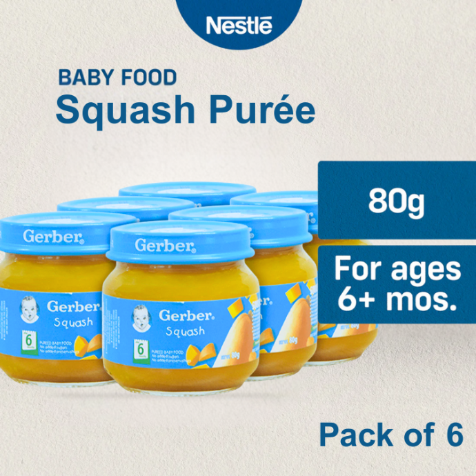 GERBER SQUASH 80G x 6 PCS